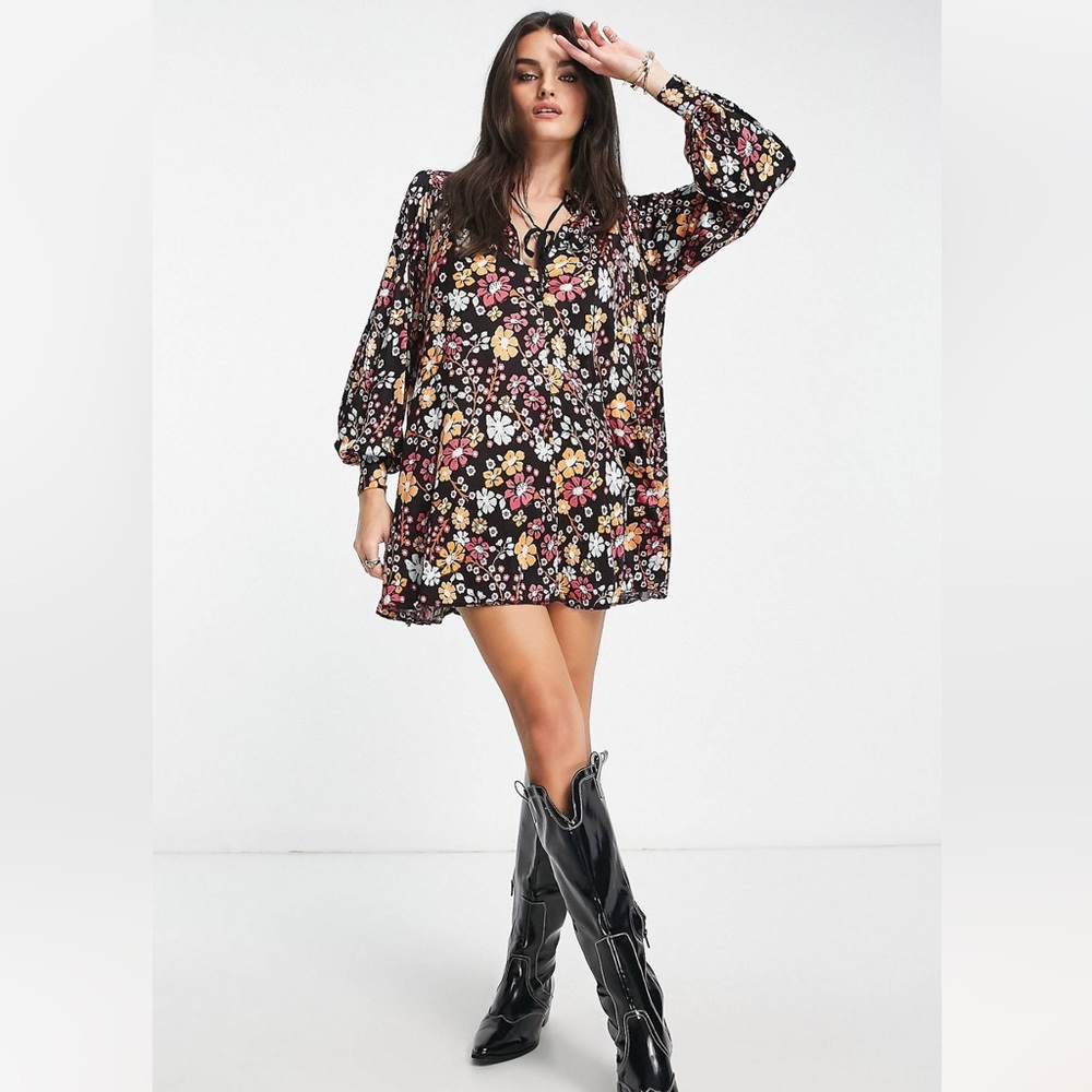 NWT Free People Daisy Jane Tunic Swing Mini Dress